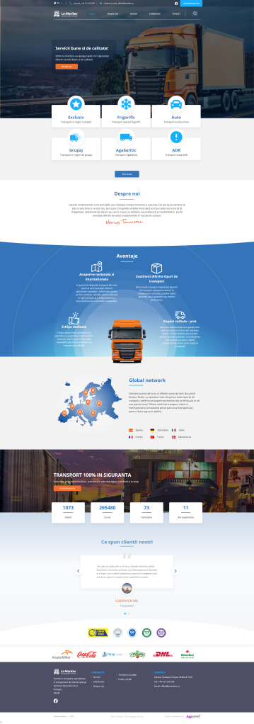 LaMaritec - Presentation website for shipping/transport company